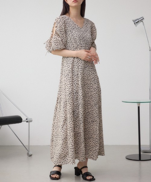 ハワイアン ホルターネックワンピース パイナップルデザイン パイン