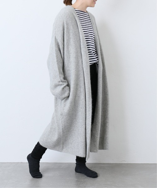 「JOURNAL STANDARD LUXE」 ニットカーディガン FREE ベージュ レディース_画像2