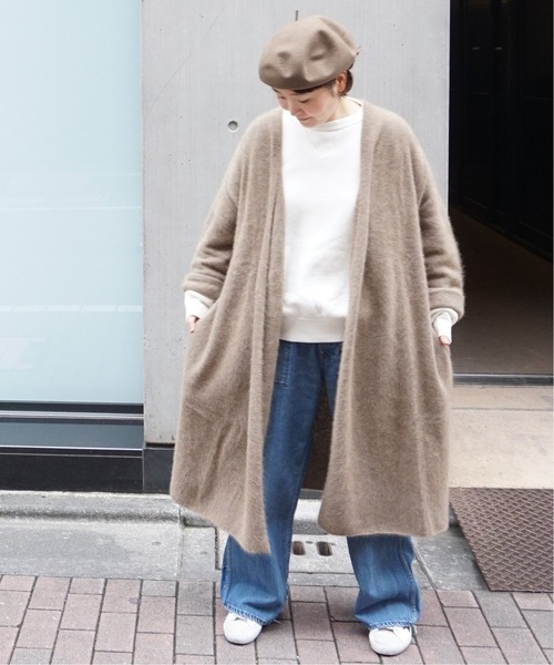 「JOURNAL STANDARD LUXE」 ニットカーディガン FREE ベージュ レディース_画像3