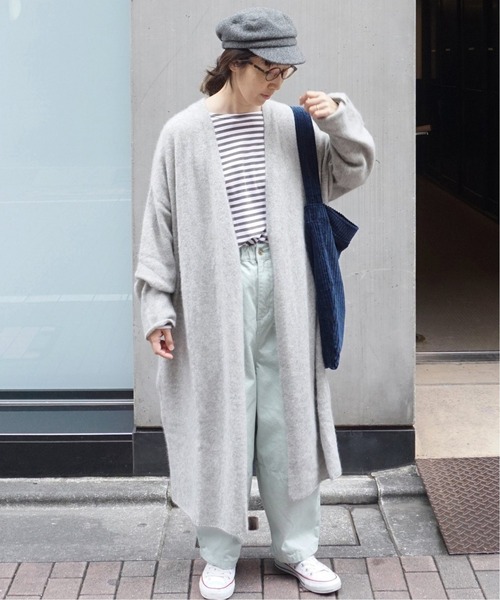 「JOURNAL STANDARD LUXE」 ニットカーディガン FREE ベージュ レディース_画像5