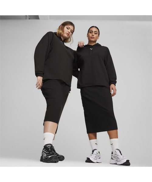 「PUMA」 プルオーバーパーカー SMALL ターコイズブルー レディース