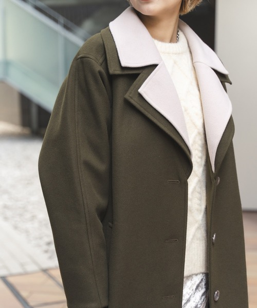 「MIEL CRISHUNANT」 チェスターコート MEDIUM グレー系その他 レディース_画像2