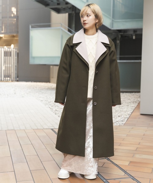 「MIEL CRISHUNANT」 チェスターコート MEDIUM グレー系その他 レディース_画像4