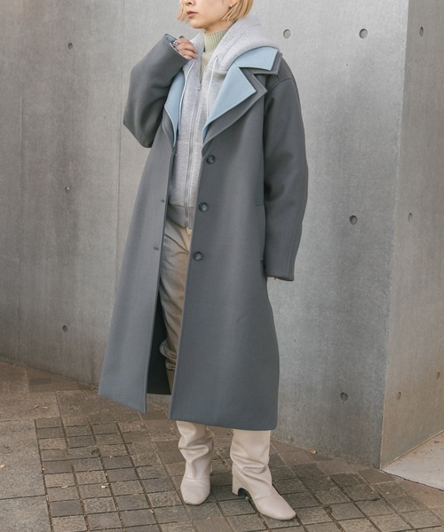 「MIEL CRISHUNANT」 チェスターコート MEDIUM グレー系その他 レディース_画像9