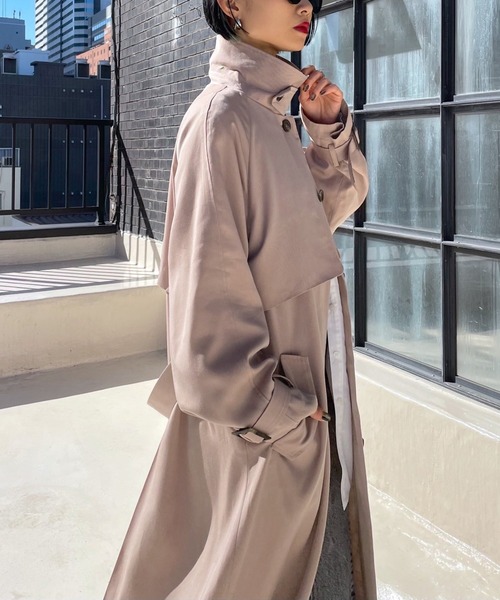 PAGEBOY（ページボーイ） トレンチコート SMALL ブルー レディース