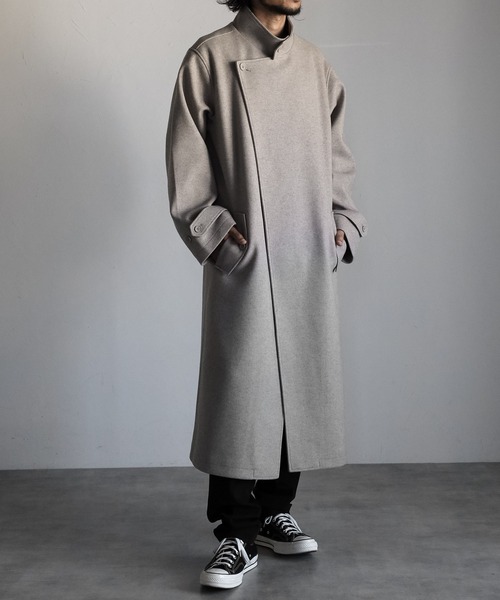 「CREARE -LINO-」 チェスターコート M グレー メンズ_画像4