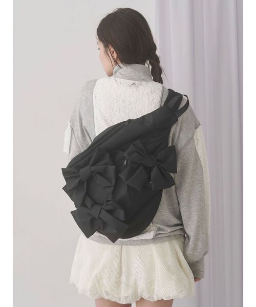 merry jenny ribbonワンショルダーバッグ ブラック　未使用 メリージェニー merry jenny 【追加生産分】ribbonワン