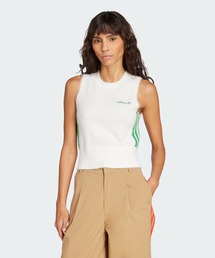 adidas ネイビー フラッフィーニットベスト adidas（アディダス） ベスト ジレ フラッフィー ニットベスト