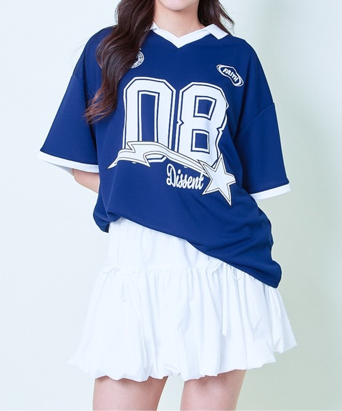 値下げ【24SS 新作 / 一部店舗限定】WOMENS 襟付き半袖スウェット TITTY＆CO. ニット セーター 襟付き半袖ニット レディース