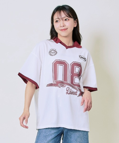 値下げ【24SS 新作 / 一部店舗限定】WOMENS 襟付き半袖スウェット TITTY＆CO. ニット セーター 襟付き半袖ニット レディース