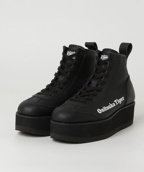 Onitsuka Tiger ブラック ハイカットスニーカー Onitsuka Tiger 「Onitsuka Tiger」 ハイカットスニーカー 24