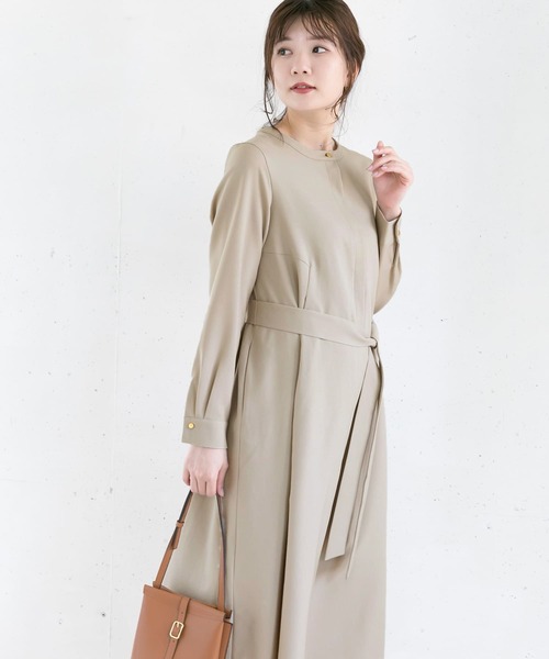 【美品】URBAN RESEARCH ROSSO 長袖ロングワンピース URBAN RESEARCH ROSSO WOMEN」 長袖ワンピース FREE ネイビー