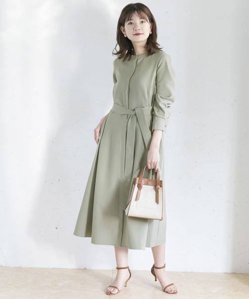 URBAN RESEARCH ROSSO WOMEN」 長袖ワンピース FREE ネイビー