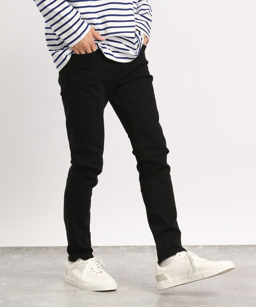 「GLOBAL WORK Smile Seed Store」 スキニーデニムパンツ LARGE ネイビー メンズ_画像4