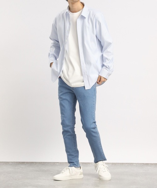「GLOBAL WORK Smile Seed Store」 スキニーデニムパンツ LARGE ネイビー メンズ_画像8