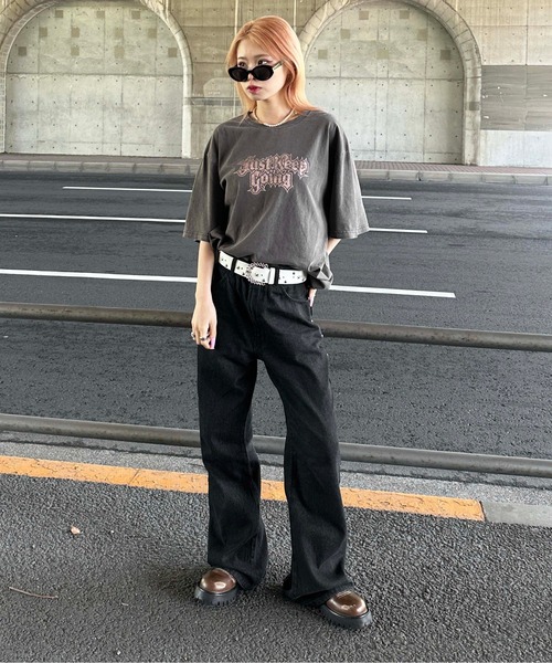 「sedacle」 加工ブーツカットデニムパンツ MEDIUM ダークインディゴブルー メンズ