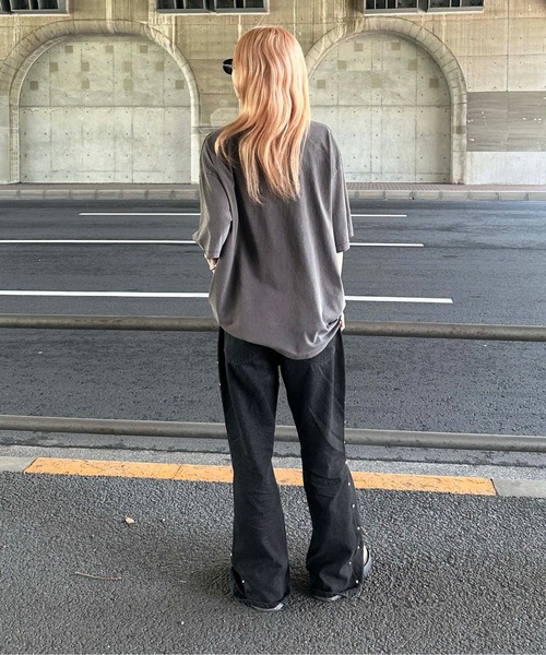 「sedacle」 加工ブーツカットデニムパンツ MEDIUM ダークインディゴブルー メンズ
