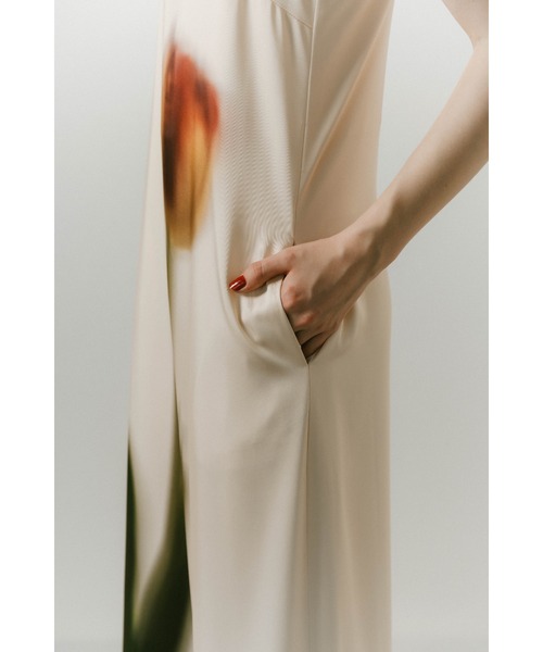 ワンピース Knuth Marf flower print satin dress flower print satin dress/black | KNUTH MARF