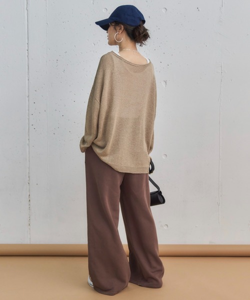 ドゥ アルシーヴ（Doux archives）/ピグメントセンターシームワイドパンツ DOUX ARCHIVES（ドゥアルシーヴ） スウェットパンツ ジャージ