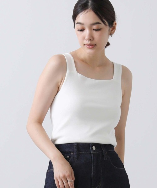 タンクトップ ノースリーブ フライス２ｗａｙタンク レディース