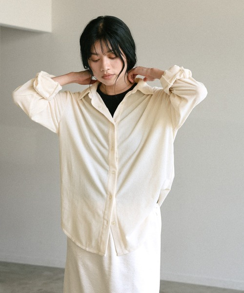 select MOCA（セレクトモカ） ブラウス シャツ カットベロアシャツ