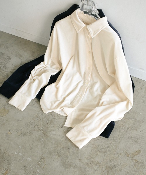 select MOCA（セレクトモカ） ブラウス シャツ カットベロアシャツ