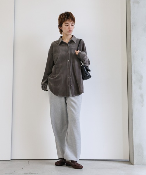 select MOCA（セレクトモカ） ブラウス シャツ カットベロアシャツ