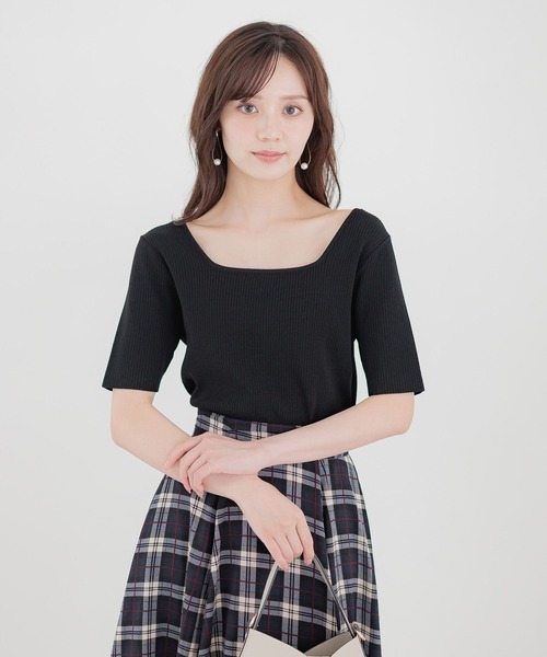 ニット セーター 「リブシリーズ」2WAYリブプルオーバー581514 レディース