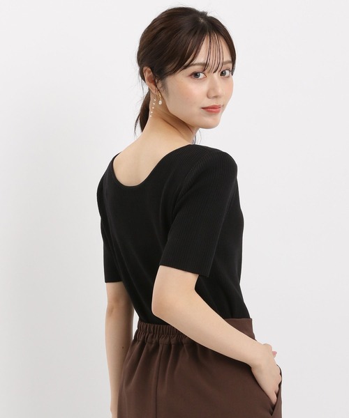 Andemiu ニット セーター 「リブシリーズ」2WAYリブプルオーバー