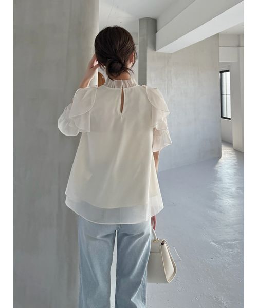 SNIDEL - SNIDEL 22SS Sustainableオーガンシースルーブラウス SNIDEL（スナイデル）の「Sustainableオーガンシースルー