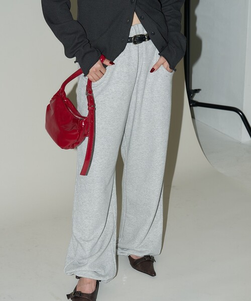 PUBLUX（パブリュクス） スウェットパンツ ジャージ ベルトループ付き