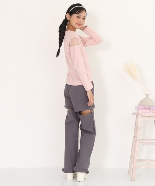 PINKHUNT（ピンクハント） tシャツ 肩シースルー開きロンT 0893K