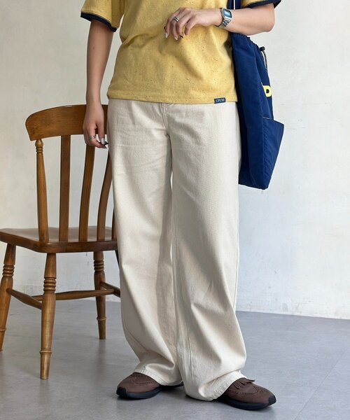 「CPCM」 加工デニムパンツ LARGE インディゴブルー レディース
