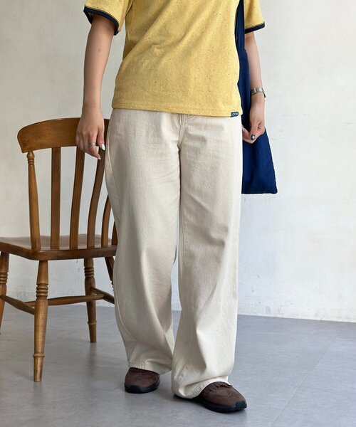 「CPCM」 加工デニムパンツ LARGE インディゴブルー レディース