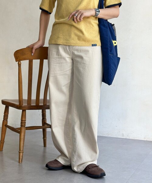 「CPCM」 加工デニムパンツ LARGE インディゴブルー レディース