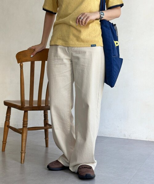 「CPCM」 加工デニムパンツ LARGE インディゴブルー レディース