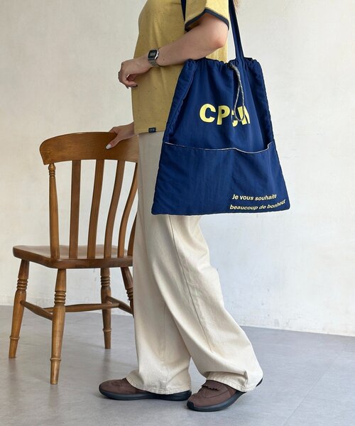 「CPCM」 加工デニムパンツ LARGE インディゴブルー レディース