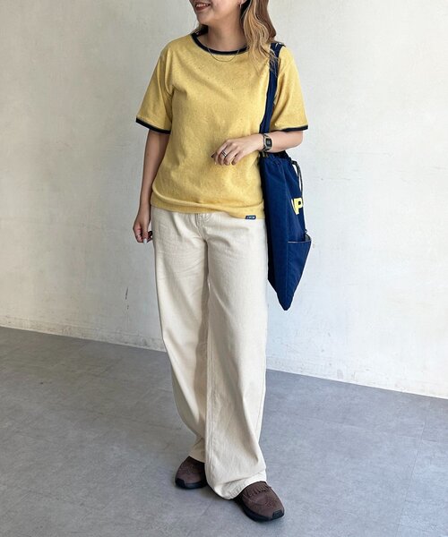 「CPCM」 加工デニムパンツ LARGE インディゴブルー レディース