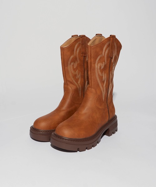 Chick ブーツ Stitch Western Boots / ステッチウエスタンブーツ