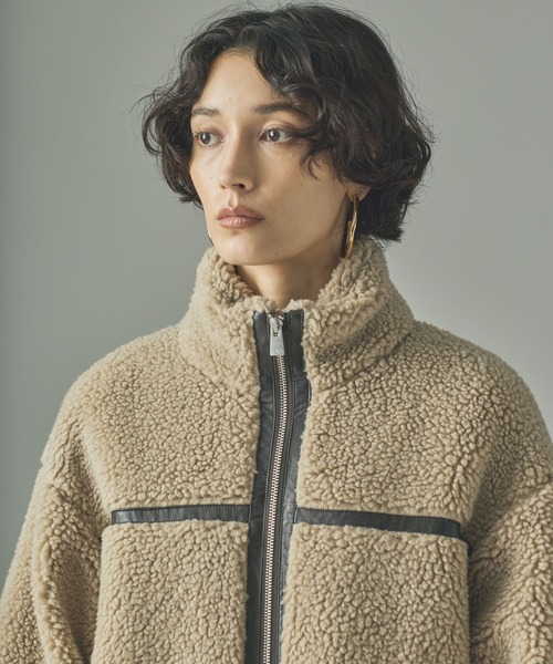 Curensology カレンソロジー ボアスタンドアップブルゾン 素敵 F item354119858801-1-2.jpg