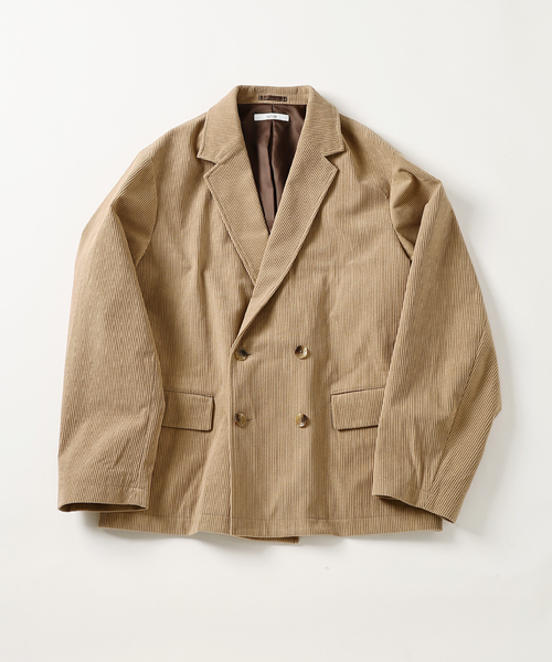 77circa / 再構築コーデュロイノーカラージャケット/--/コーデュロイ/キャメル JOURNAL STANDARD relume（ジャーナルスタンダード レリューム