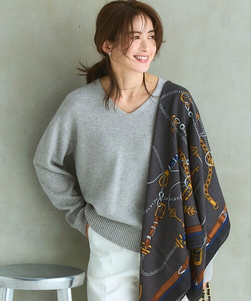 ニット セーター カシミヤブレンド Vネック レディース : ZOZOTOWN