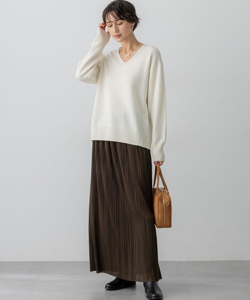 ニット セーター カシミヤブレンド Vネック レディース : ZOZOTOWN