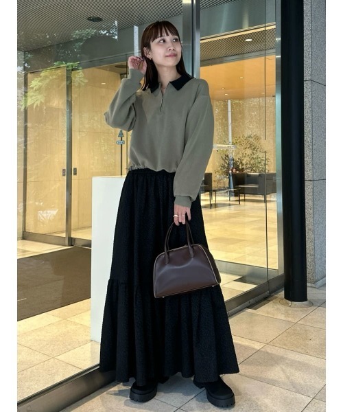 emmi ワンピース ジップアップニット×スカートセット : ZOZOTOWN Yahoo