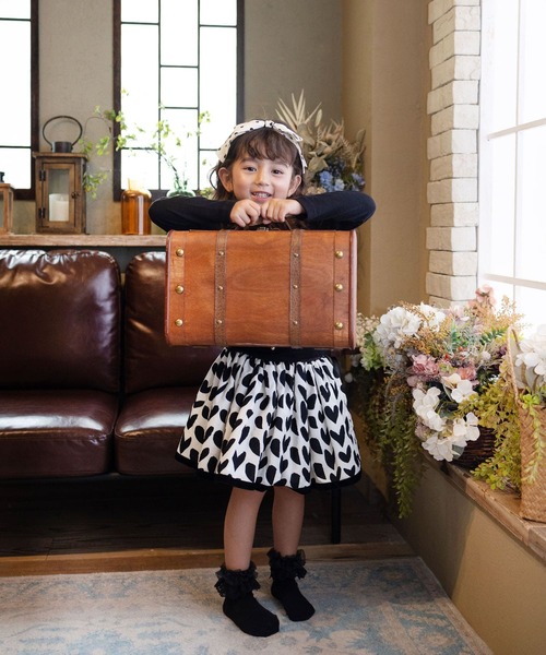 Rora（ローラ） スカート 入学式 アゲハ ハート柄スカート キッズ 子供