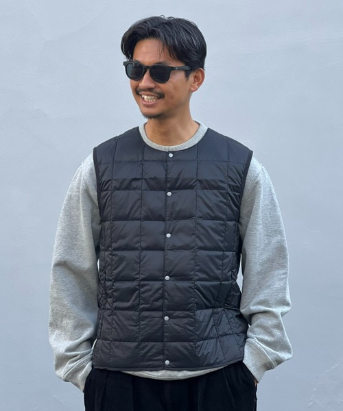 TAION（タイオン） ダウンベスト ベスト 「TAION」CREW NECK BUTTON