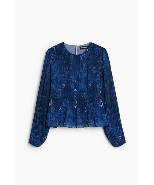 Desigual（デシグアル） ブラウス シャツ ペイズリープリーツフリル 