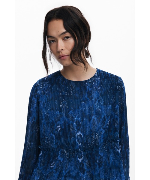 デシグアル（Desigual）/プリーツブラウス長袖 Desigual（デシグアル） ブラウス シャツ プリーツブラウス長袖