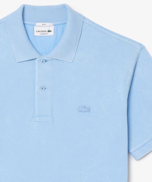「LACOSTE」 半袖ポロシャツ S ライトブルー メンズ_画像7