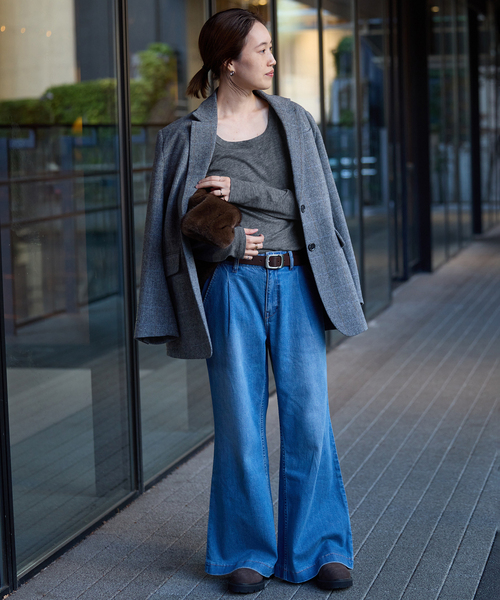 SLOBE IENA（スローブイエナ） tシャツ TCスラブワイドネックロンTEE